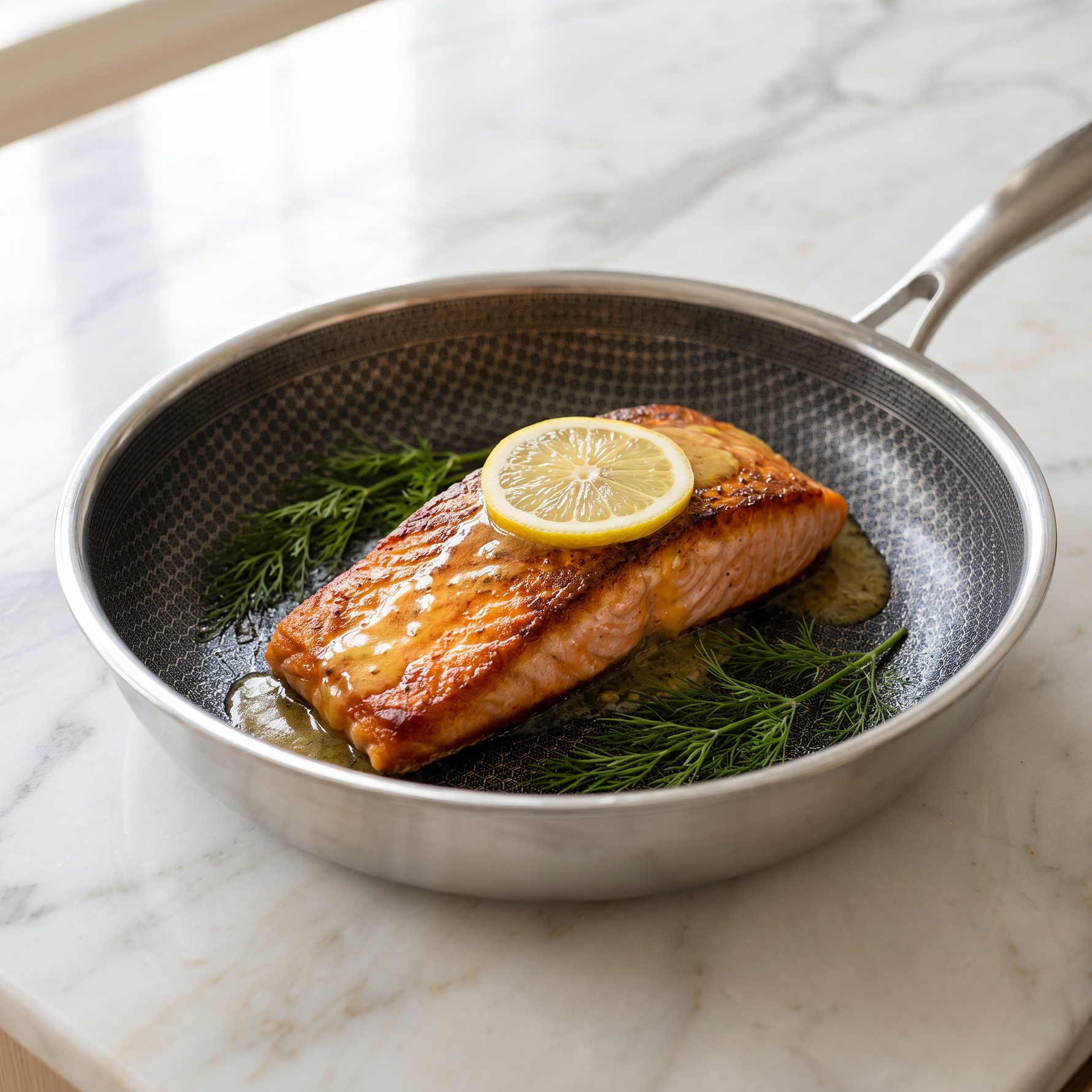 Gebratener Lachs mit Zitronenbutter – Knusprig & saftig
