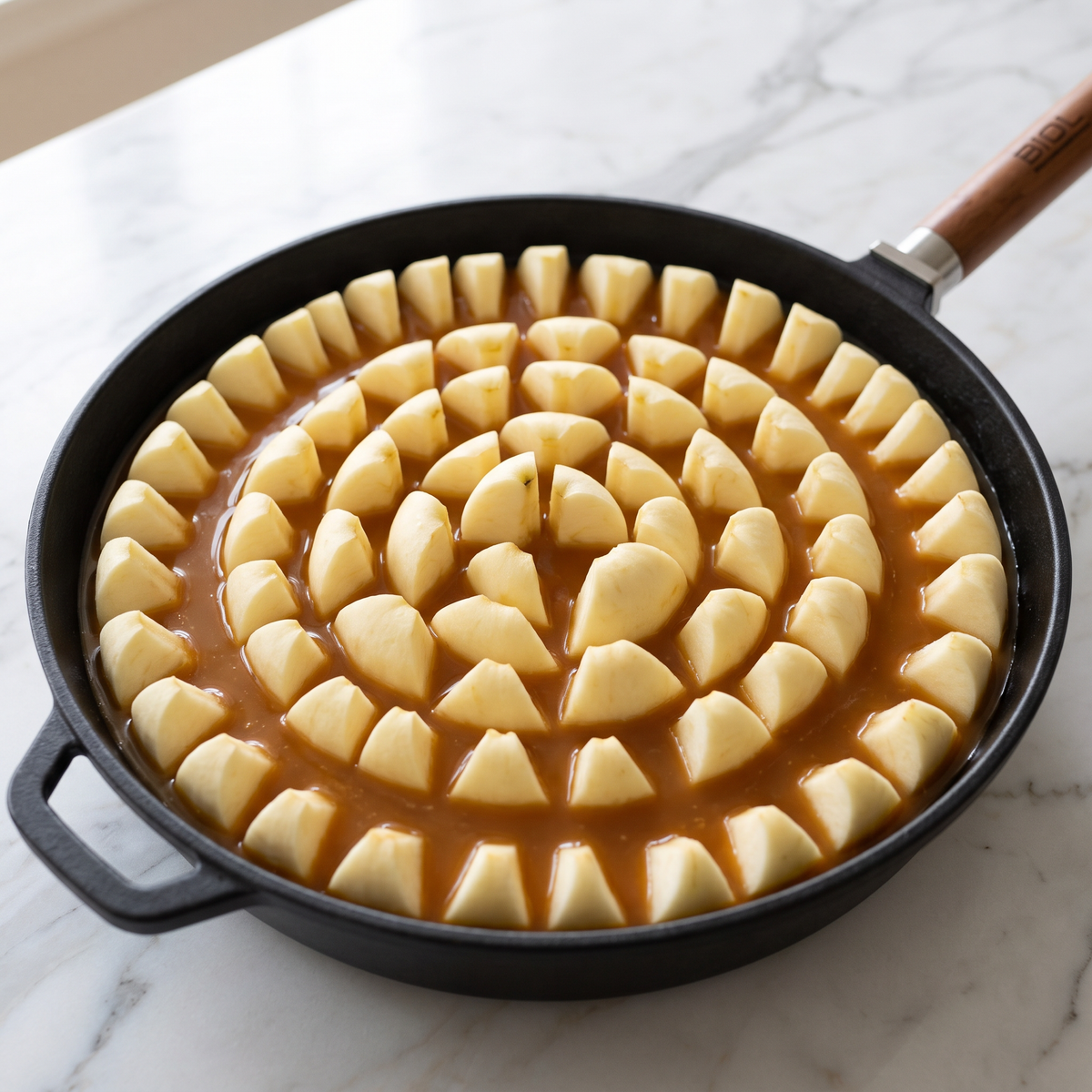Tarte Tatin mit Äpfeln aus der Gusseisen-Pfanne – BIOL Rezept