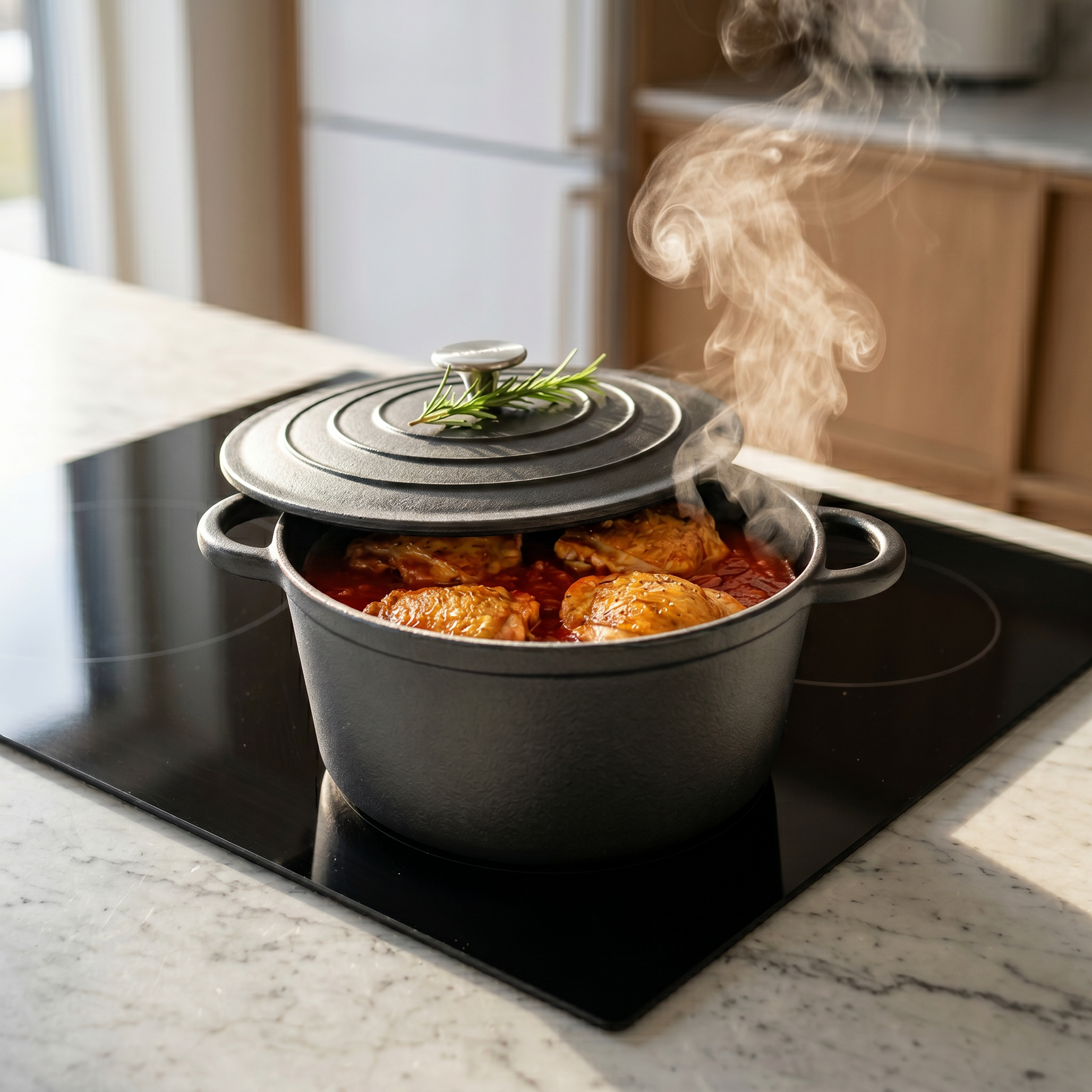 Geschmorte Hähnchenschenkel in Tomatensauce – Zart & herzhaft