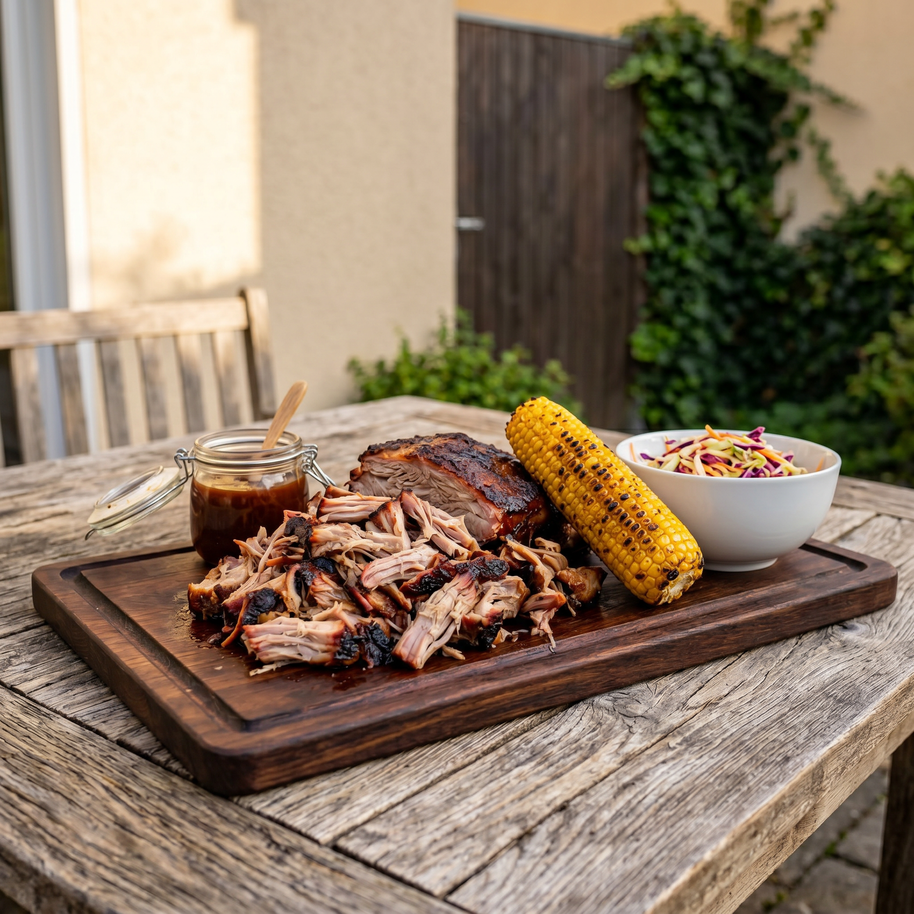 Pulled Pork im Dutch Oven + Gegrillter Mais auf dem Deckel