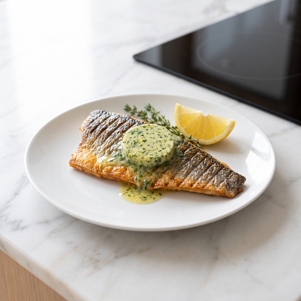 Gegrillter Wolfsbarsch mit Kräuterbutter – BIOL Rezept