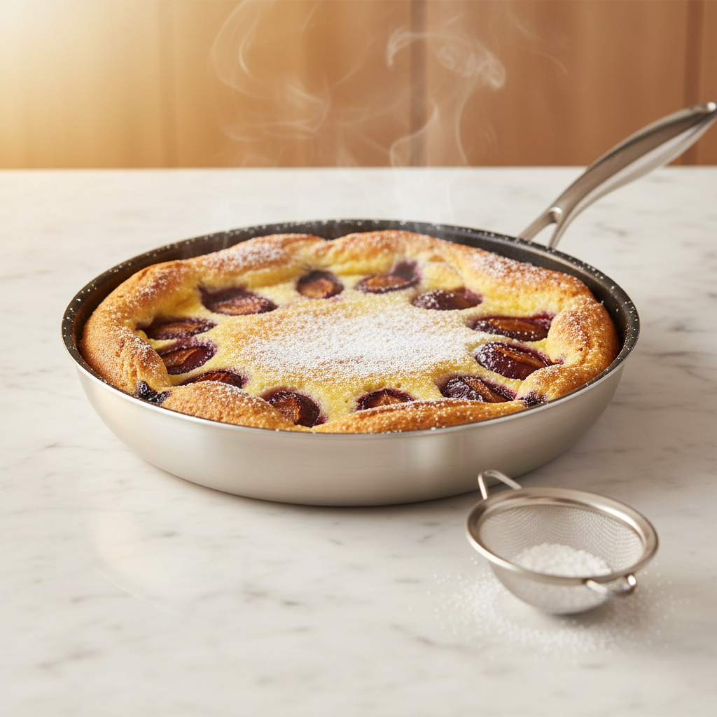 Zwetschgen-Clafoutis aus der Aluminiumpfanne – Einfach & raffiniert