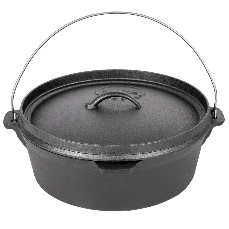 Dutch Oven 6 Liter – Cast Iron Fire Pot with Lid, Pre-seasoned