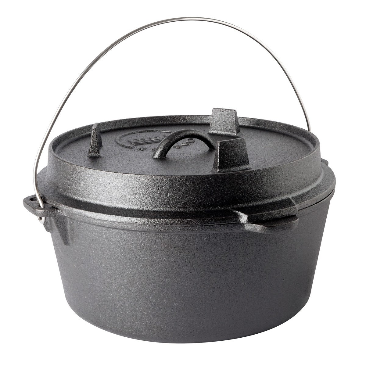 Dutch Oven cast iron fire pot – versatile for kitchen and outdoor, pre-seasoned