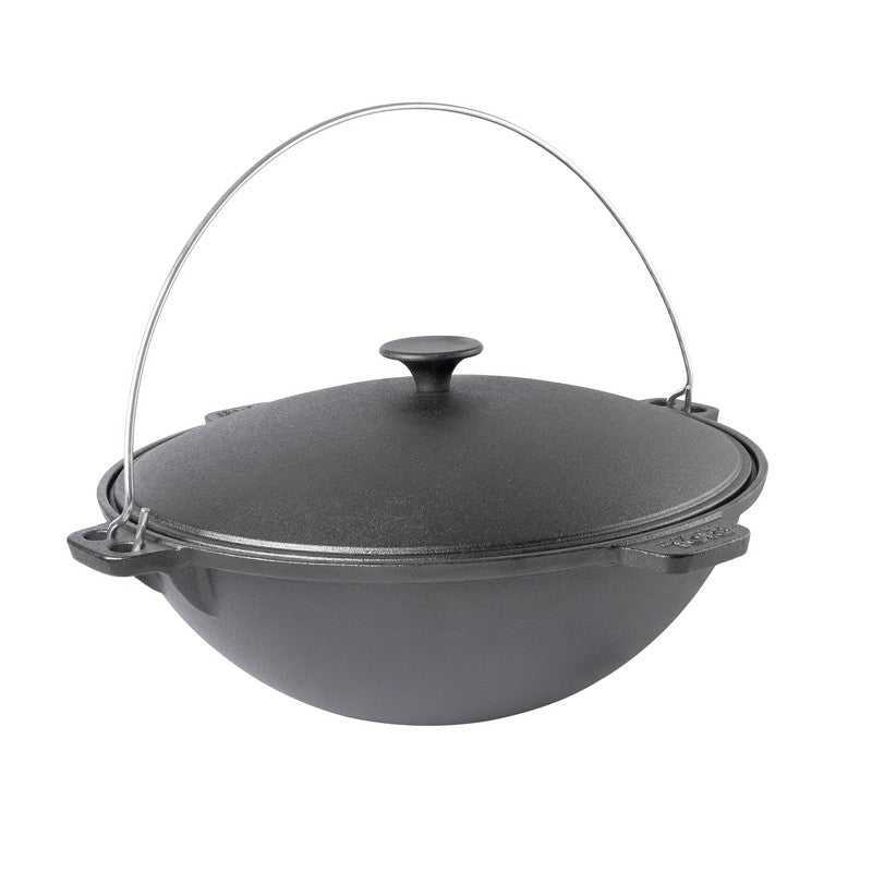 Traditional Cast Iron Kazan – with Lid and Bail Handle